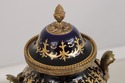 F74117: SEVRES Cobalt Blue Porcelain Painted Urns 