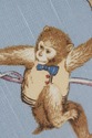 74154: Pair Jungle Boogie Monkey Toile Upholstered