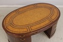 74170: MAITLAND SMITH Leather Top Oval Partners De