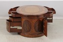 74170: MAITLAND SMITH Leather Top Oval Partners De