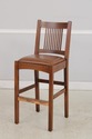 74195: Pair STICKLEY Mission Oak Bar Stool Counter