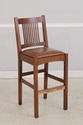 74195: Pair STICKLEY Mission Oak Bar Stool Counter