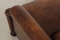 74204: STICKLEY Tufted Back Leather Chair & Ottoma