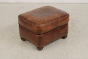 74204: STICKLEY Tufted Back Leather Chair & Ottoma