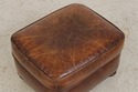 74204: STICKLEY Tufted Back Leather Chair & Ottoma