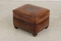 74204: STICKLEY Tufted Back Leather Chair & Ottoma