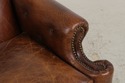 74204: STICKLEY Tufted Back Leather Chair & Ottoma