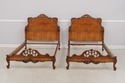 74214: Pair Of BATESVILLE Vintage Burl Wood Single