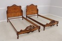 74214: Pair Of BATESVILLE Vintage Burl Wood Single