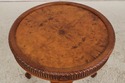 74222: JOHN WIDDICOMB Round Burl Wood Lamp Table