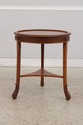 74222: JOHN WIDDICOMB Round Burl Wood Lamp Table
