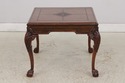 L74236: Pair Chippendale Tooled Leather Mahogany L