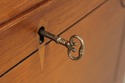 L74263: HENKEL HARRIS Pine Silver Chest On Stand -