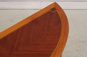 L74269: DECORATIVE CRAFTS Walnut Inlaid Demi Lune 