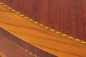 L74269: DECORATIVE CRAFTS Walnut Inlaid Demi Lune 