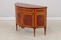 L74269: DECORATIVE CRAFTS Walnut Inlaid Demi Lune 