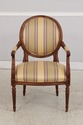 74272: Louis XVI Style Mahogany Open Arm Fauteuil 