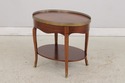 L74273: BAKER Oval Mahogany 2 Tier Occasional Tabl
