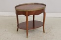 L74273: BAKER Oval Mahogany 2 Tier Occasional Tabl