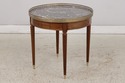 L74274: French Louis XVI Style Marble Top Round La