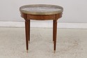 L74274: French Louis XVI Style Marble Top Round La