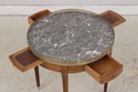 L74274: French Louis XVI Style Marble Top Round La