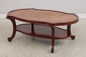 L74278: Gorgeous Burl Wood 2 Tier Coffee Table