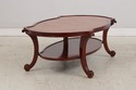 L74278: Gorgeous Burl Wood 2 Tier Coffee Table