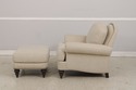 74282: ETHAN ALLEN Upholstered Club Chair & Ottoma