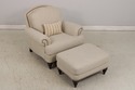 74282: ETHAN ALLEN Upholstered Club Chair & Ottoma
