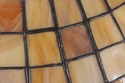 LF74295: QUOIZEL Tiffany Greek Key Leaded Glass Ta