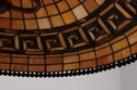 LF74295: QUOIZEL Tiffany Greek Key Leaded Glass Ta
