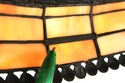 LF74295: QUOIZEL Tiffany Greek Key Leaded Glass Ta