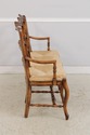 L74325: Country French Triple Back Rush Seat Sette