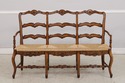 L74325: Country French Triple Back Rush Seat Sette