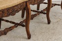 L74325: Country French Triple Back Rush Seat Sette