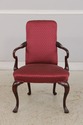L74391: Pair Of Antique Mahogany Open Arm Chairs -