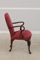 L74391: Pair Of Antique Mahogany Open Arm Chairs -