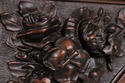 L74392: Antique Walnut Carved Tall China Cabinet