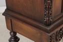 L74392: Antique Walnut Carved Tall China Cabinet