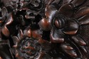 L74392: Antique Walnut Carved Tall China Cabinet