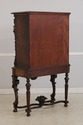 L74392: Antique Walnut Carved Tall China Cabinet