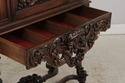 L74392: Antique Walnut Carved Tall China Cabinet