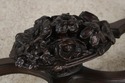 L74392: Antique Walnut Carved Tall China Cabinet