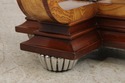L74413: MAITLAND SMITH Round Art Deco Burl Wood En