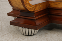 L74413: MAITLAND SMITH Round Art Deco Burl Wood En