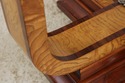 L74413: MAITLAND SMITH Round Art Deco Burl Wood En