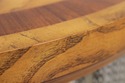 L74413: MAITLAND SMITH Round Art Deco Burl Wood En