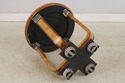 L74413: MAITLAND SMITH Round Art Deco Burl Wood En