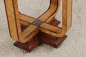 L74413: MAITLAND SMITH Round Art Deco Burl Wood En